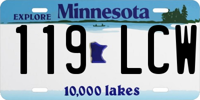 MN license plate 119LCW