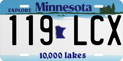 MN license plate 119LCX