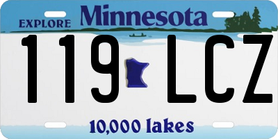 MN license plate 119LCZ