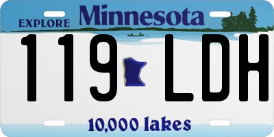 MN license plate 119LDH