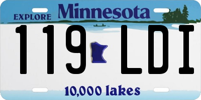 MN license plate 119LDI