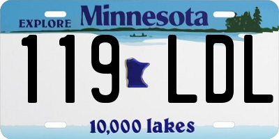 MN license plate 119LDL