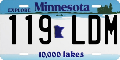 MN license plate 119LDM