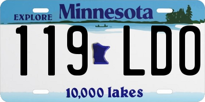 MN license plate 119LDO