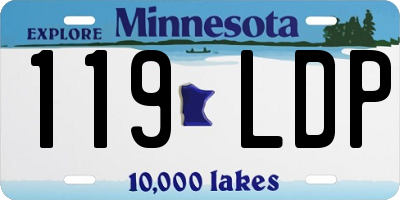 MN license plate 119LDP