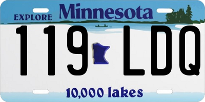 MN license plate 119LDQ