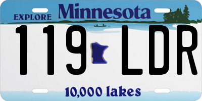 MN license plate 119LDR