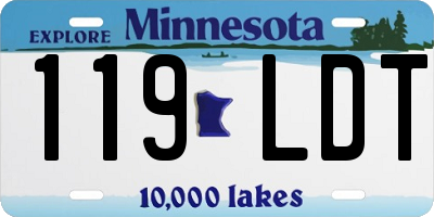 MN license plate 119LDT