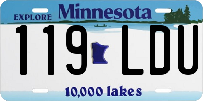 MN license plate 119LDU