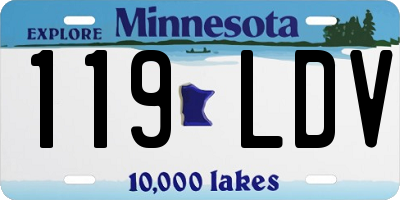 MN license plate 119LDV