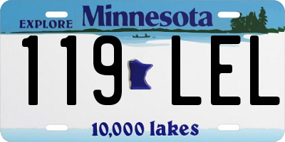 MN license plate 119LEL