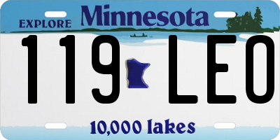 MN license plate 119LEO