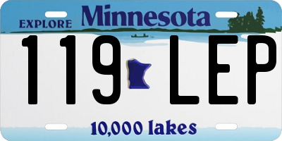 MN license plate 119LEP