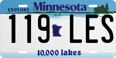 MN license plate 119LES