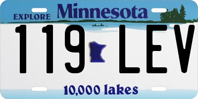 MN license plate 119LEV