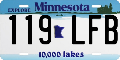 MN license plate 119LFB