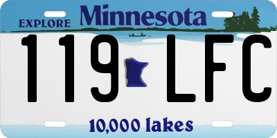 MN license plate 119LFC