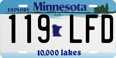MN license plate 119LFD