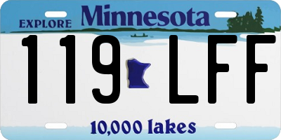 MN license plate 119LFF