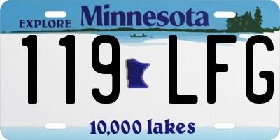 MN license plate 119LFG
