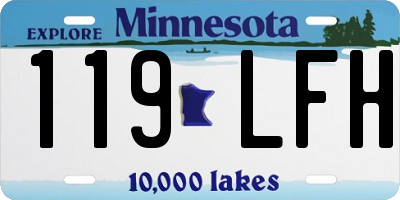 MN license plate 119LFH