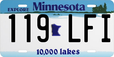 MN license plate 119LFI