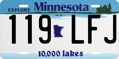 MN license plate 119LFJ