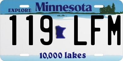 MN license plate 119LFM