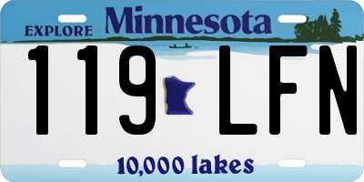 MN license plate 119LFN