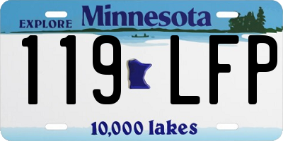 MN license plate 119LFP