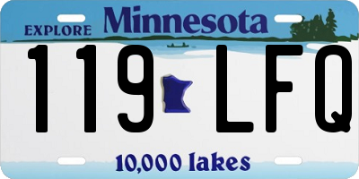 MN license plate 119LFQ