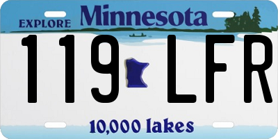 MN license plate 119LFR