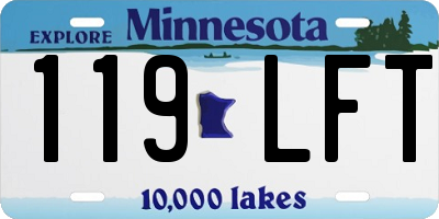 MN license plate 119LFT