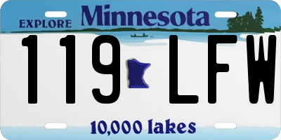 MN license plate 119LFW