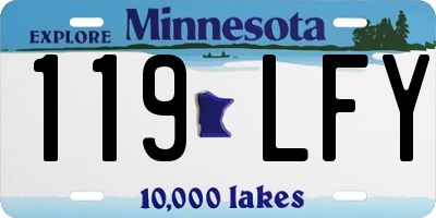 MN license plate 119LFY