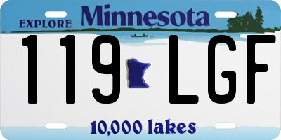 MN license plate 119LGF