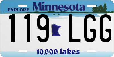 MN license plate 119LGG