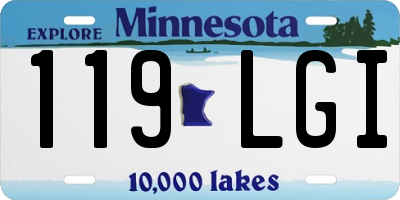 MN license plate 119LGI