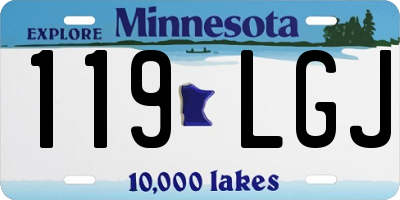 MN license plate 119LGJ