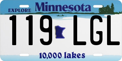 MN license plate 119LGL