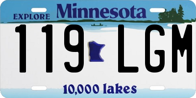 MN license plate 119LGM