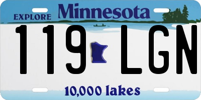 MN license plate 119LGN