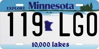 MN license plate 119LGO