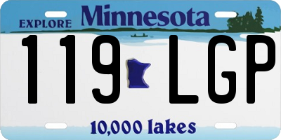 MN license plate 119LGP