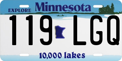 MN license plate 119LGQ