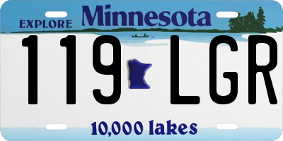 MN license plate 119LGR