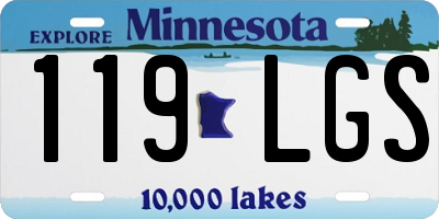 MN license plate 119LGS