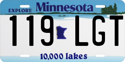 MN license plate 119LGT