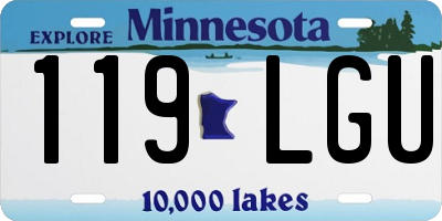 MN license plate 119LGU