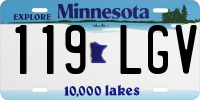MN license plate 119LGV